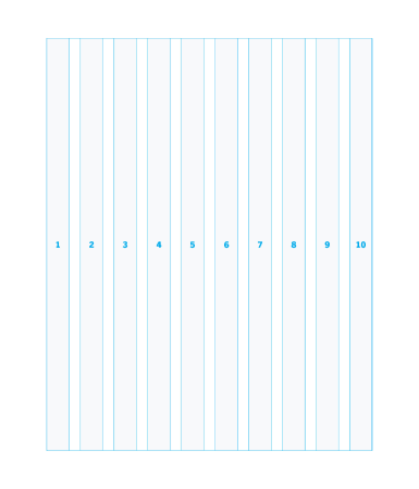 A representation of a 10 grid layout