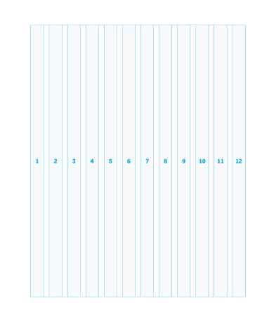 Representation of a 12 column grid