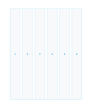 Representation of 6 column grid