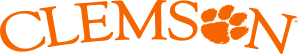 Improper logo example of a arc distored Clemson wordmark