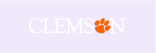 Improper logo use example includes the Clemson wordmark with nonbranded color tints around it. 