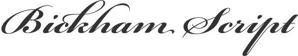 Example of Bickham Script Font