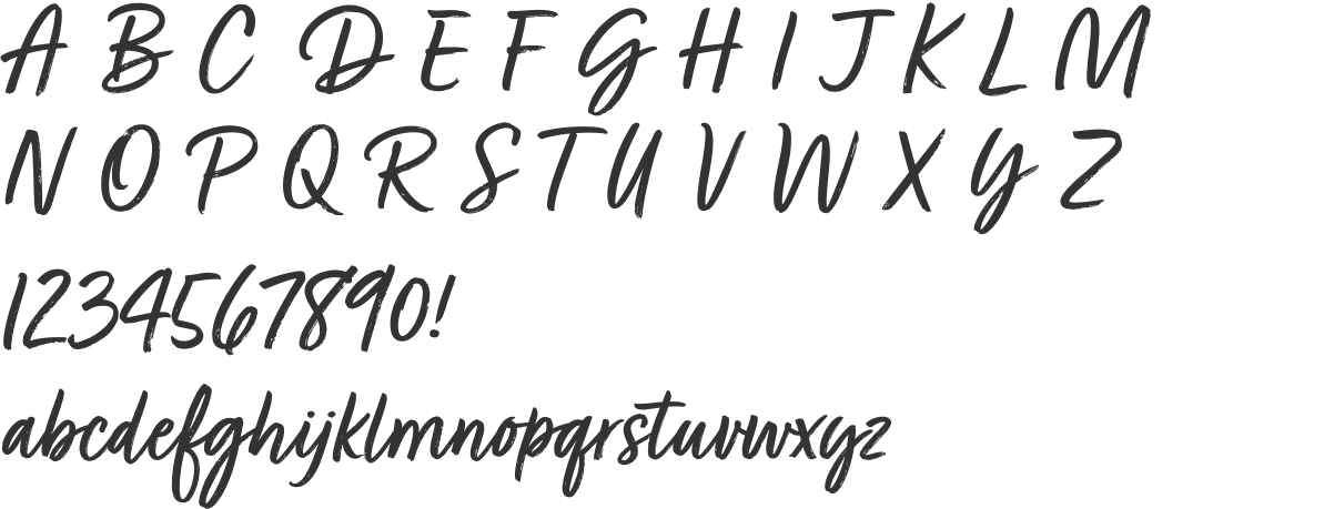 Example of the Alphabet in Turbinado Font