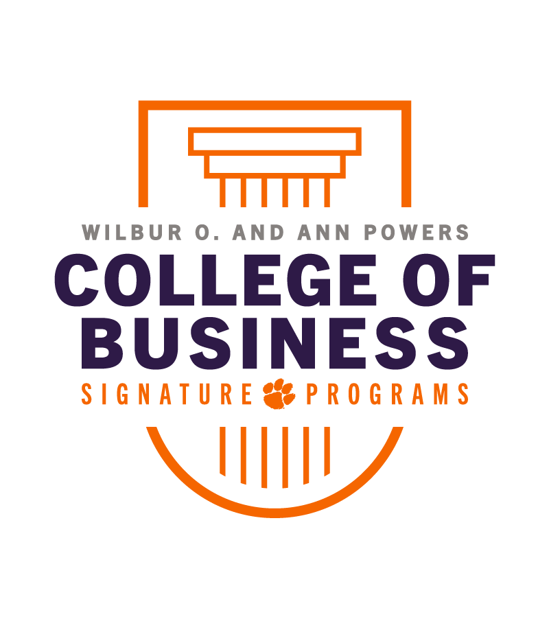 Logo of a company featuring a combination of orange, gray, and purple colors with a modern design.