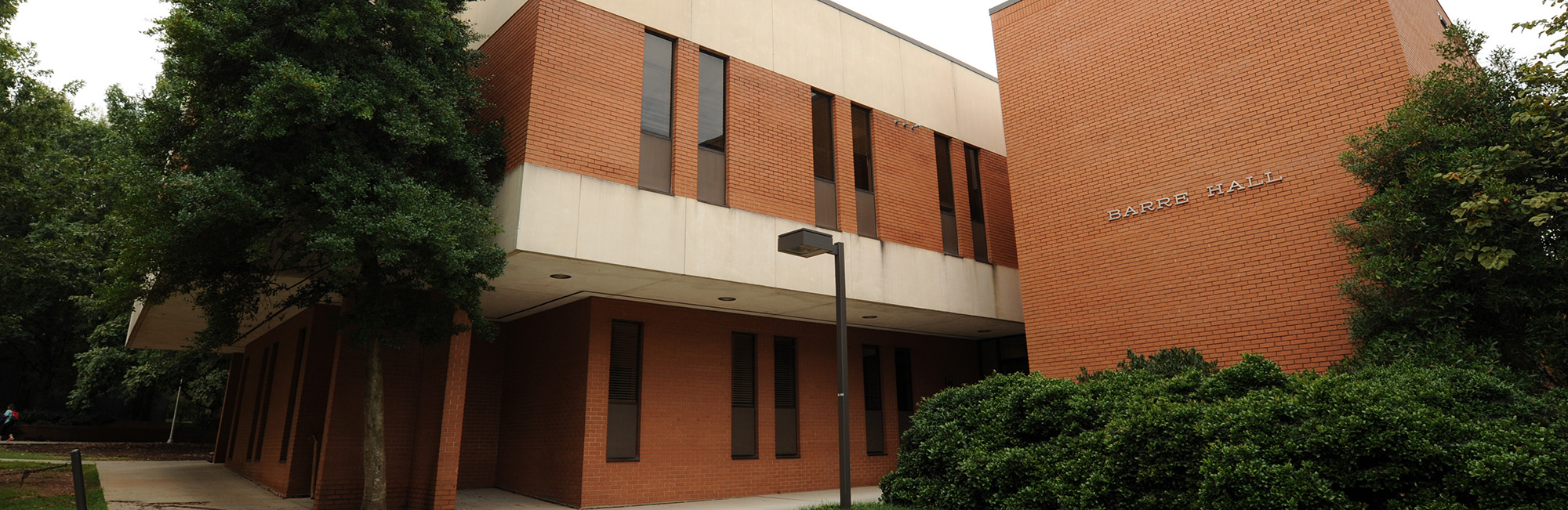 Exterior shot of the Barre Hall Building