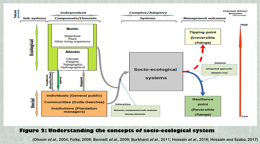 graph explaining the concepts of socioecological systems