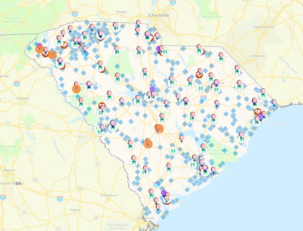 South Carolina Food Access Map