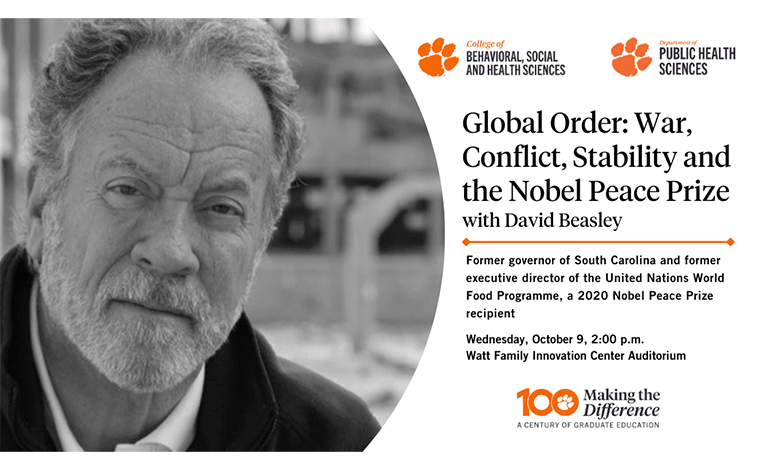 Former S.C. governor David Beasley to provide public lecture during CBSHS alumni and keynote speaker series