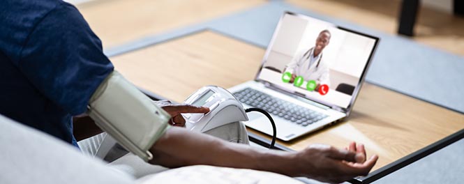 Person during a Telehealth visit