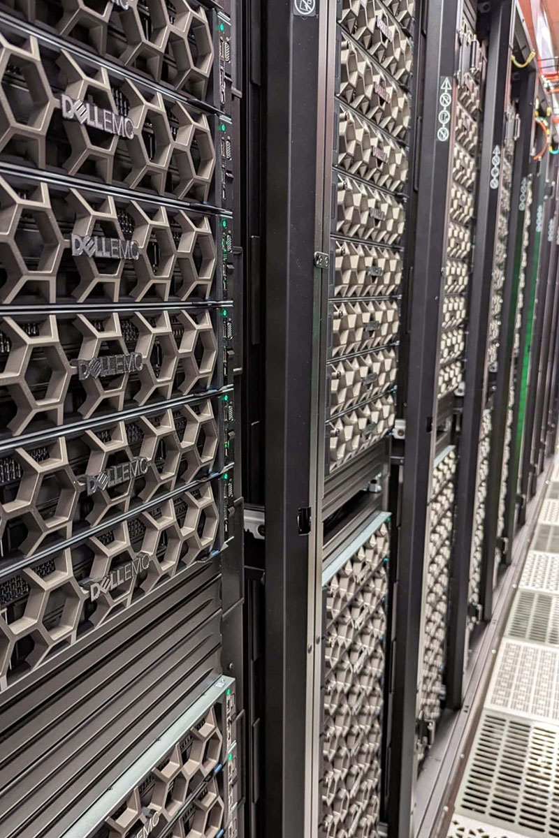 Dell server rack in the Information Technology Center