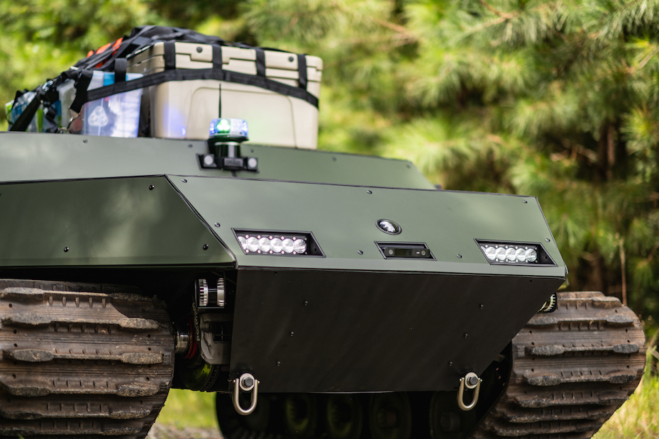 Close-up of GPS and Lidar equipment