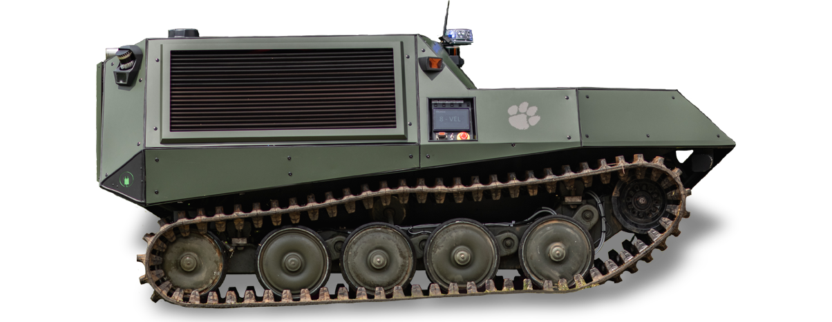 Side view of Deep Orange 14, a tracked vehicle