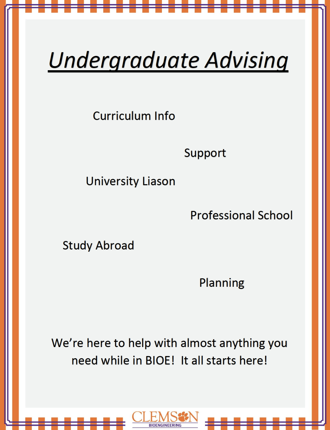 Academic Advising Flyer