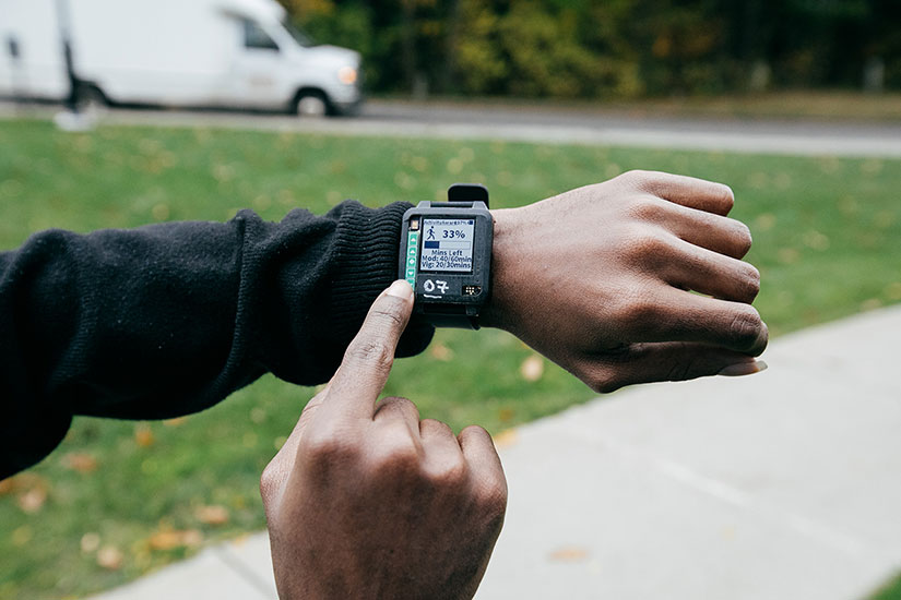 Wearable device on wrist