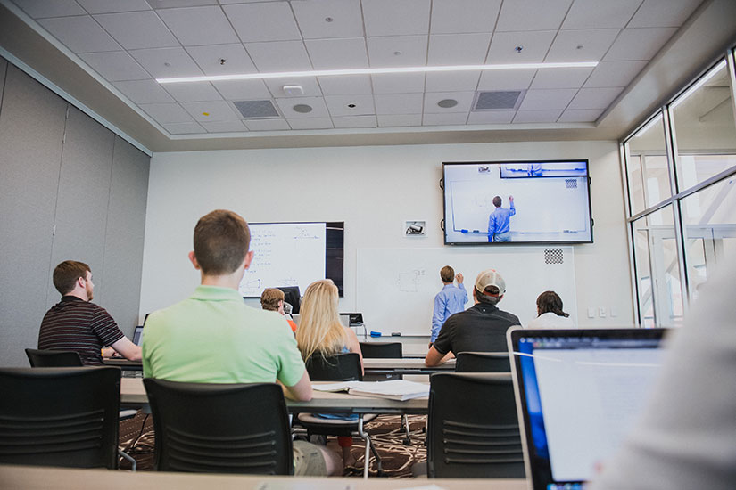 Students in class at the Charleston campus.