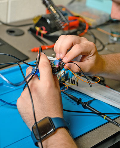 Close-up of computer components