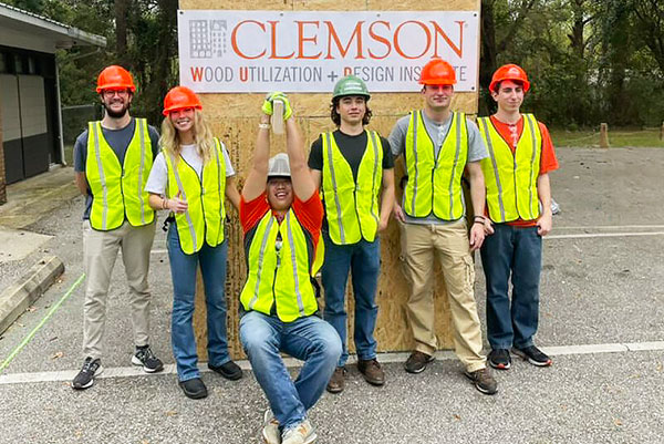 Team members of timber build project