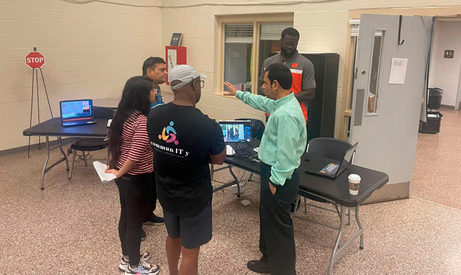 Students at Greenville Tech event