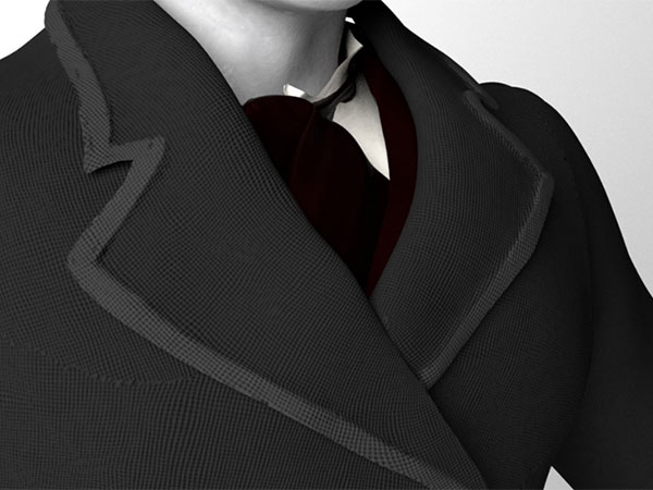 3D digital reconstruction of jacket close-up Dixon Clothing