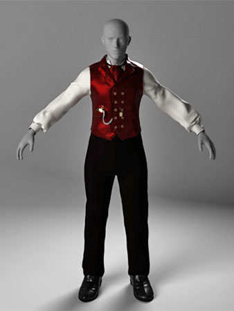 3D digital reconstruction of clothing - red jacket Dixon Clothing