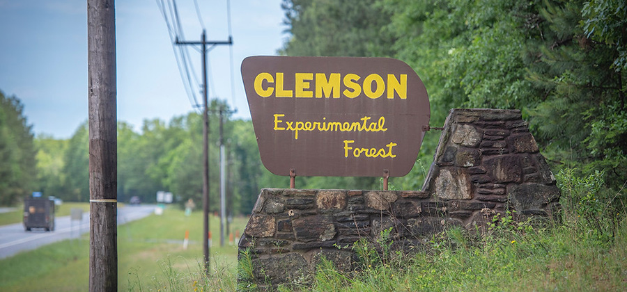 Clemson Experimental Forest sign