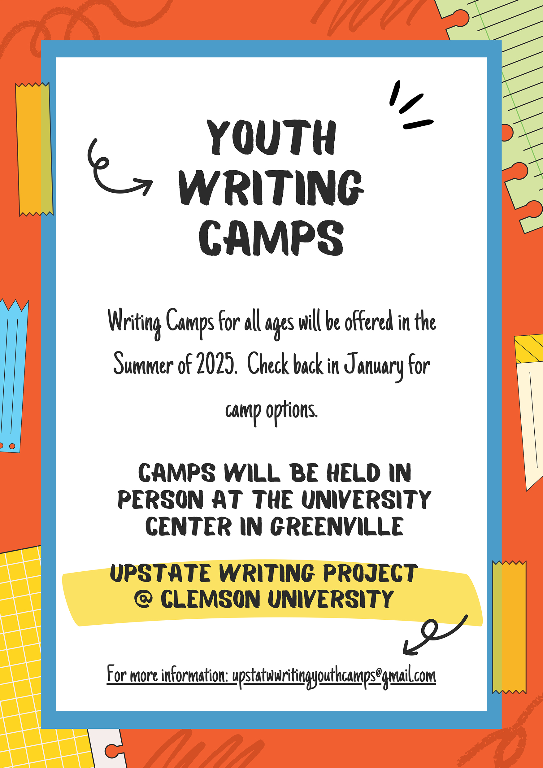 YOUTH WRITING CAMPS