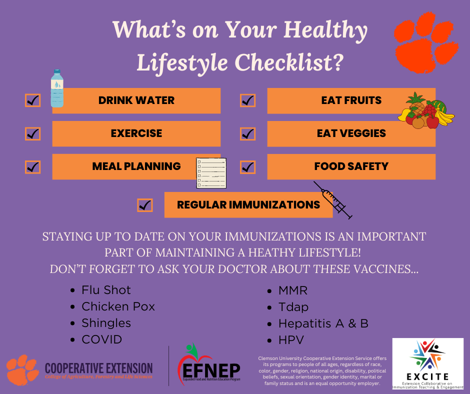 excite healthy checklist