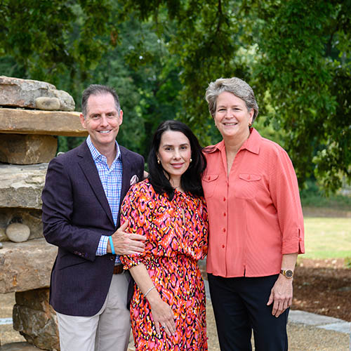 The Johnson family poses for a photo