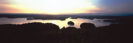 Scenic view of South Carolina lakes and mountains region