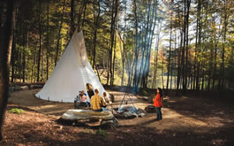 Conceptual photo of children at an outdoor YLI camp.