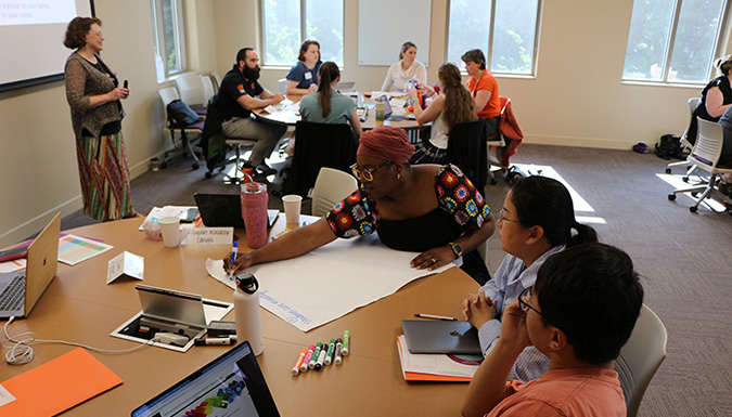 Clemson faculty in workshop.