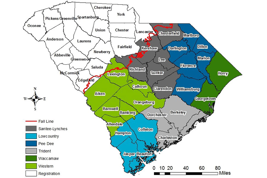 map of capacity use areas in SC