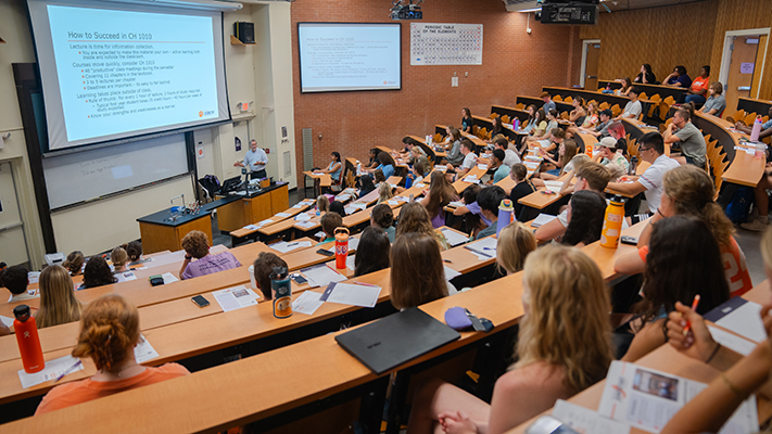 Classroom with students