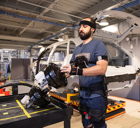 Male in an automotive plant