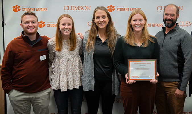 Members of Campus Recreation's programs and assessment staff earned the 2023 Student Affairs Team Excellence Award