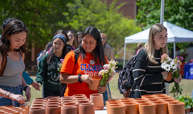 Students attending Yes Fest at Clemson University, South Carolina