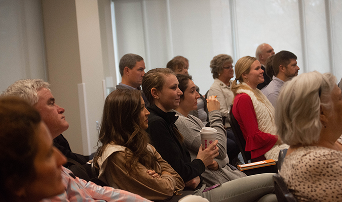 Division of Student Affairs Staff attending a meeting at Clemson University