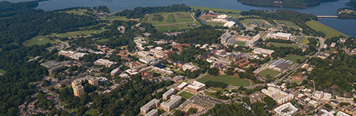 Aerial view of campus